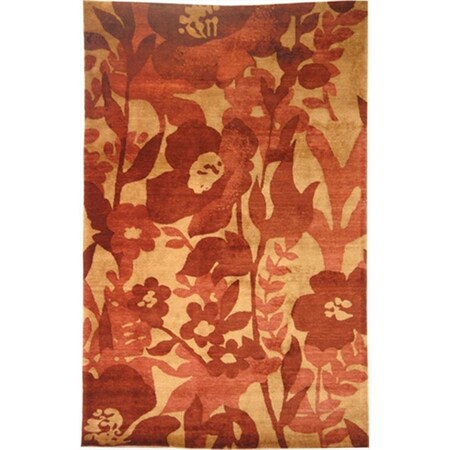 Safavieh 9 x 12 ft. Rectangle Contemporary Tibetan Red Hand Knotted Rug TB303A-9